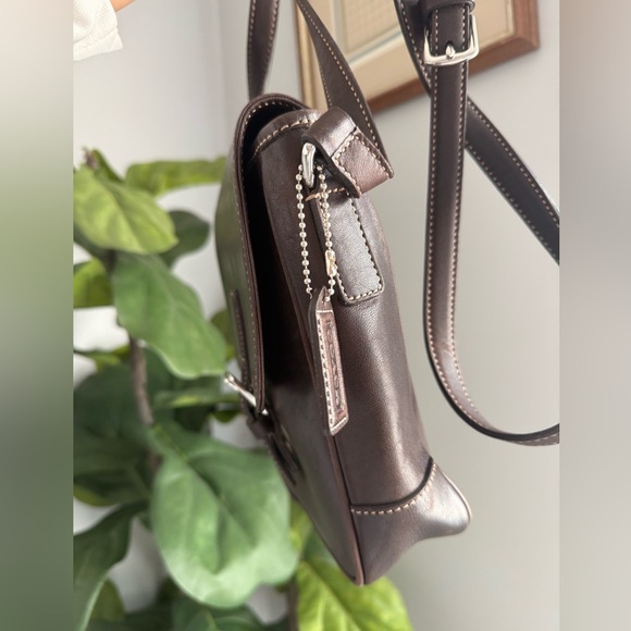 Coach Brown Leather Crossbody Bag #7775 - Picture 4 of 7